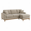 Sofa narożna sztruks beżowy 280 cm