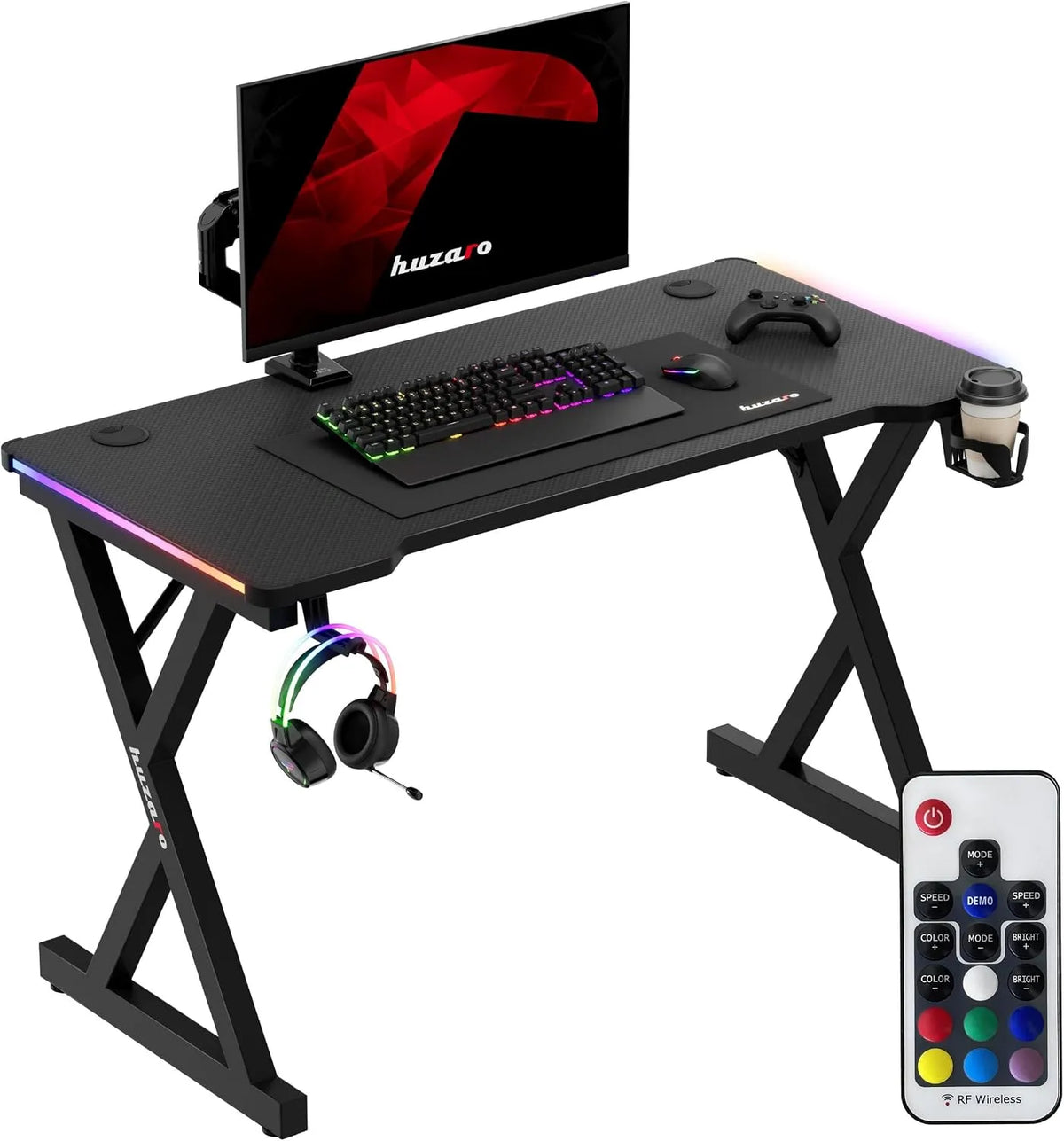 Słuchawki: RGB, gamingowy, oświetlenie RGB, wyświetlacz LED, 120 × 60, z metalu