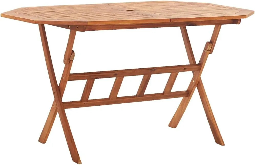 Składany Stół ogrodowy i stół tarasowy – z drewna, składana konstrukcja, 135 × 85 × 75 cm