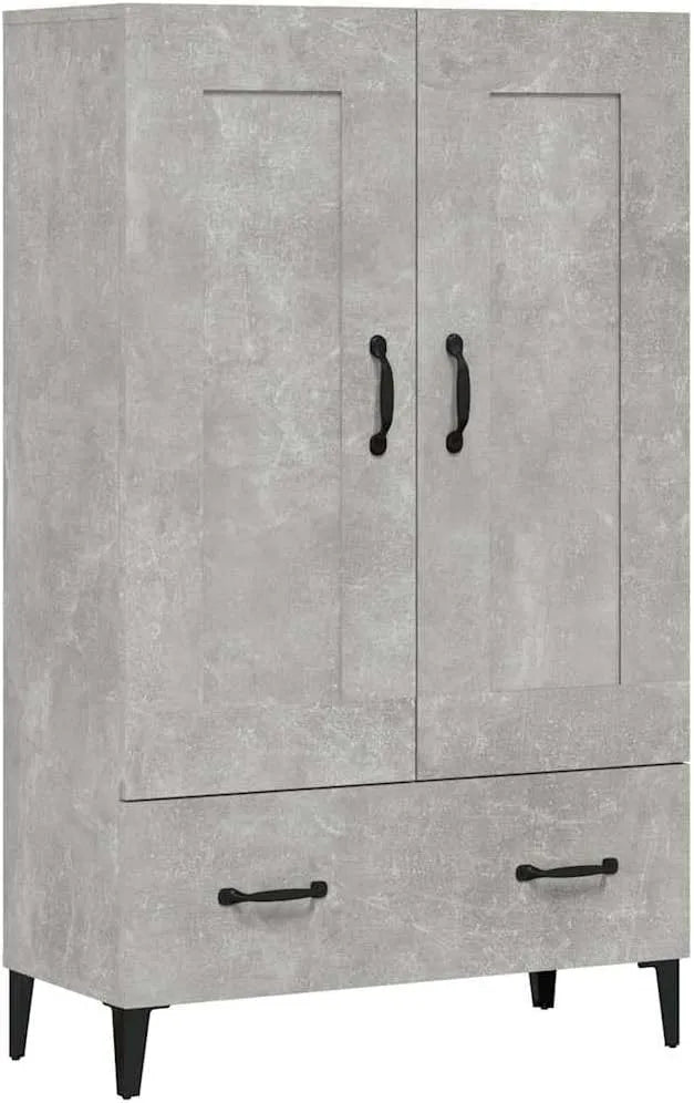 Szafka — z drewna, 70 × 31 × 115 cm, szary