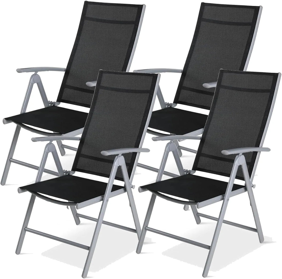 Krzesło — z oparciem, składana konstrukcja, z aluminium, 120 kg