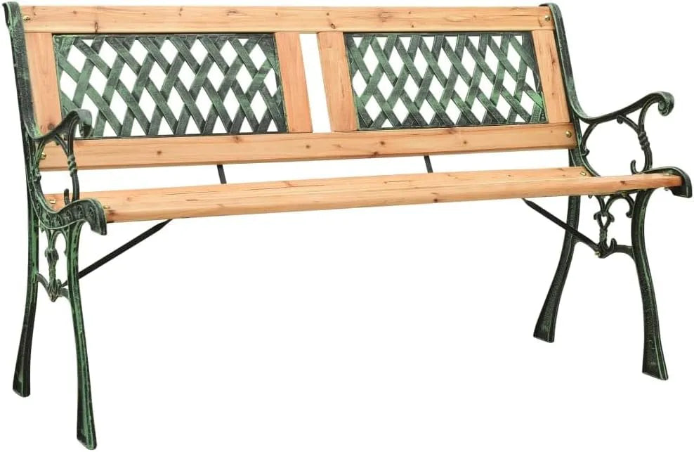 Ławka ogrodowa i ławka tarasowa — z drewna, 122 cm