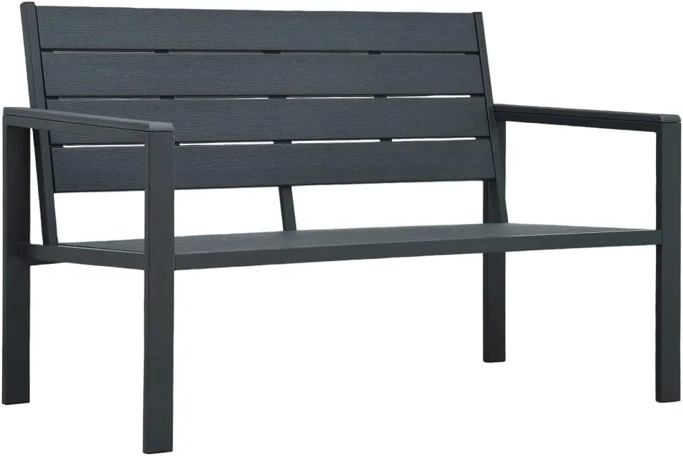 Ławka ogrodowa i ławka tarasowa — z drewna, 120 cm, szary