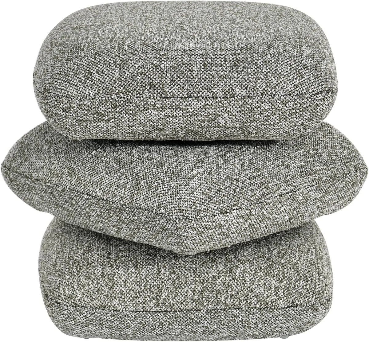 Duhome Taboret do siedzenia z materiału Bouclé: obrotowy, tapicerka bouclé, zielony