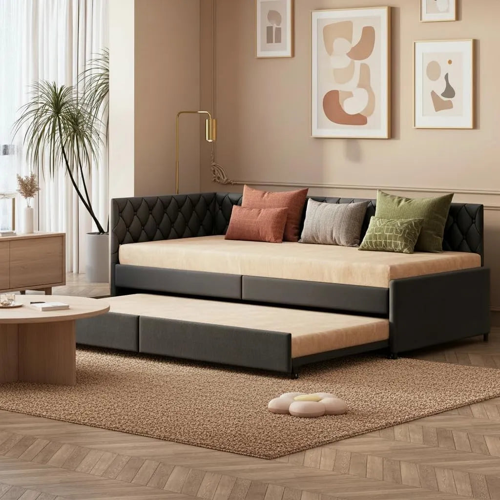 Łóżko tapicerowane i rama łóżka z obiciem — tapicerka aksamitna, 2-osobowa, 180 × 200 cm, rozkładana konstrukcja, tapicerka materiałowa