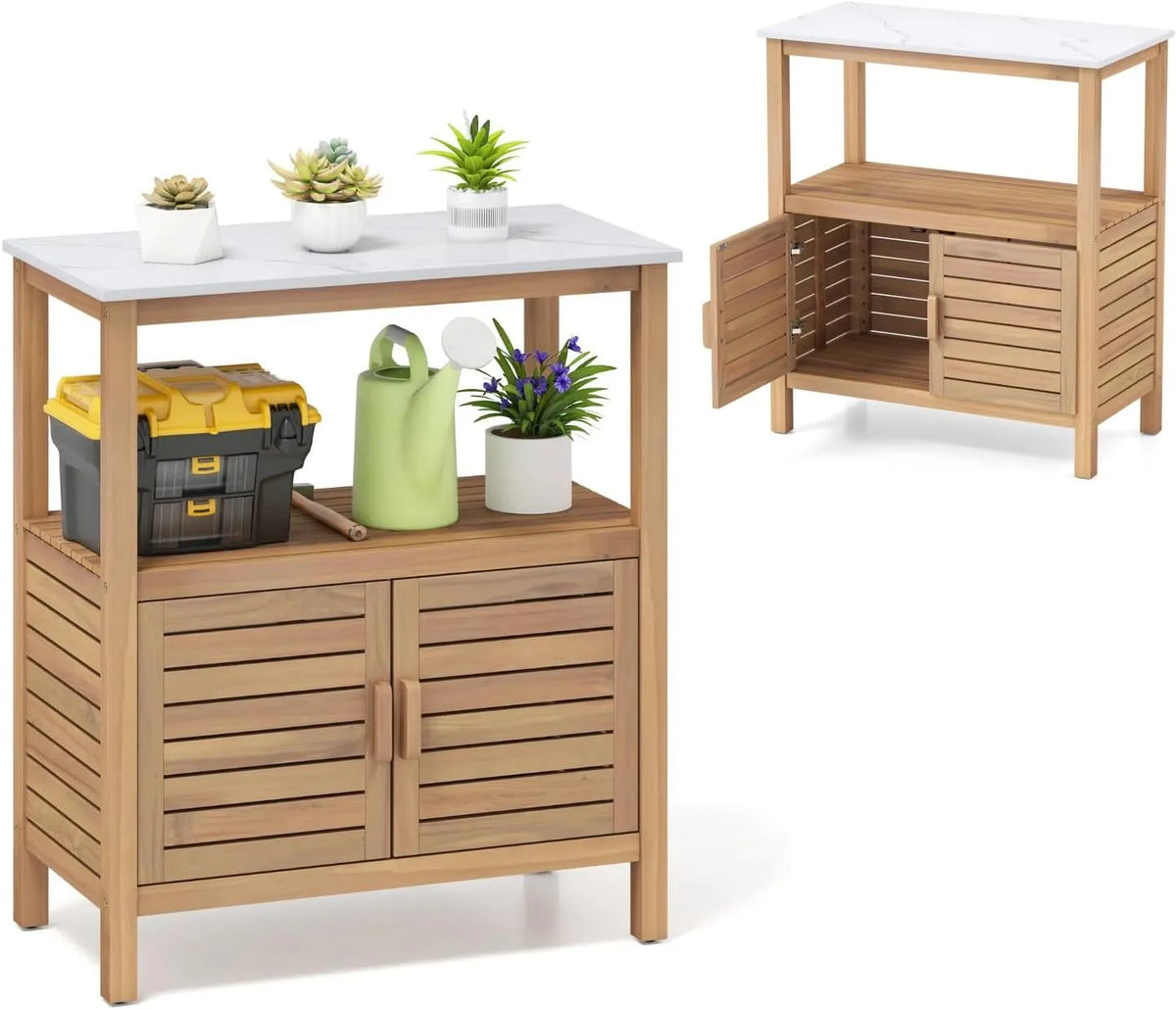 Szafka zewnętrzna z litego drewna: z drewna, z szafą, 80 × 40 × 90, 5 cm