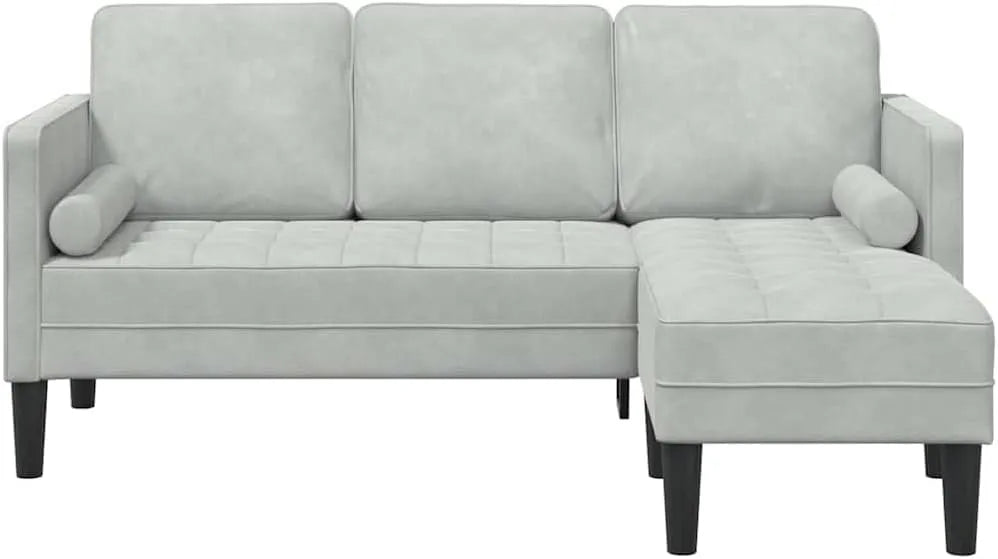 Sofa: modułowa konstrukcja, z poduszkami, tapicerka aksamitna
