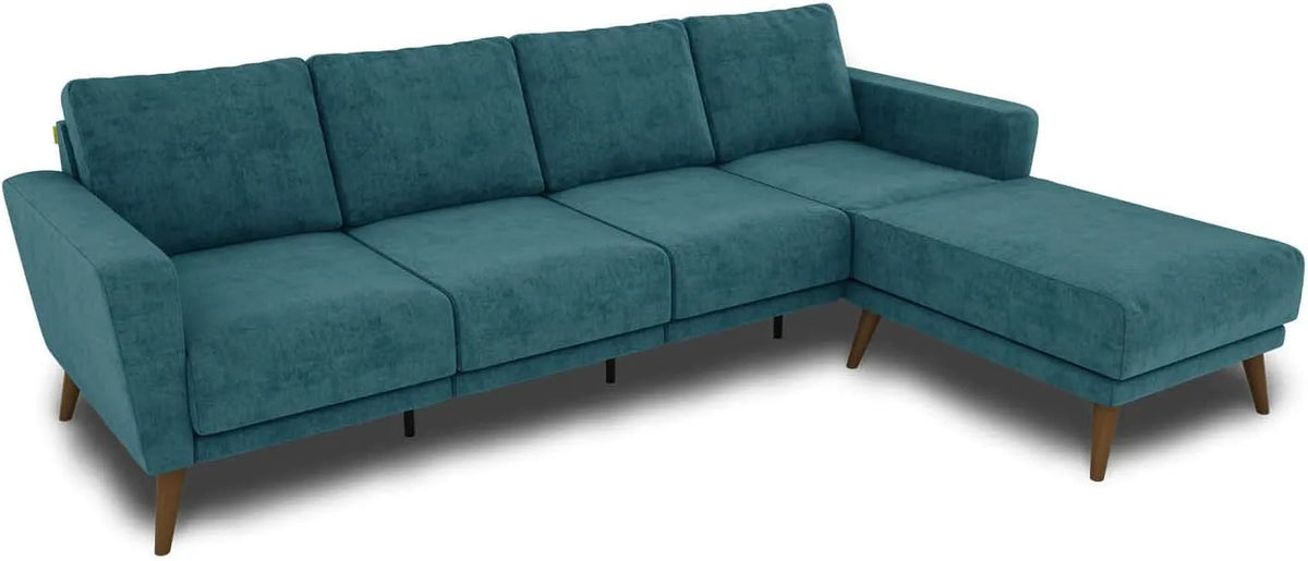 Sofa: z drewna, 4-osobowa, rozkładana konstrukcja