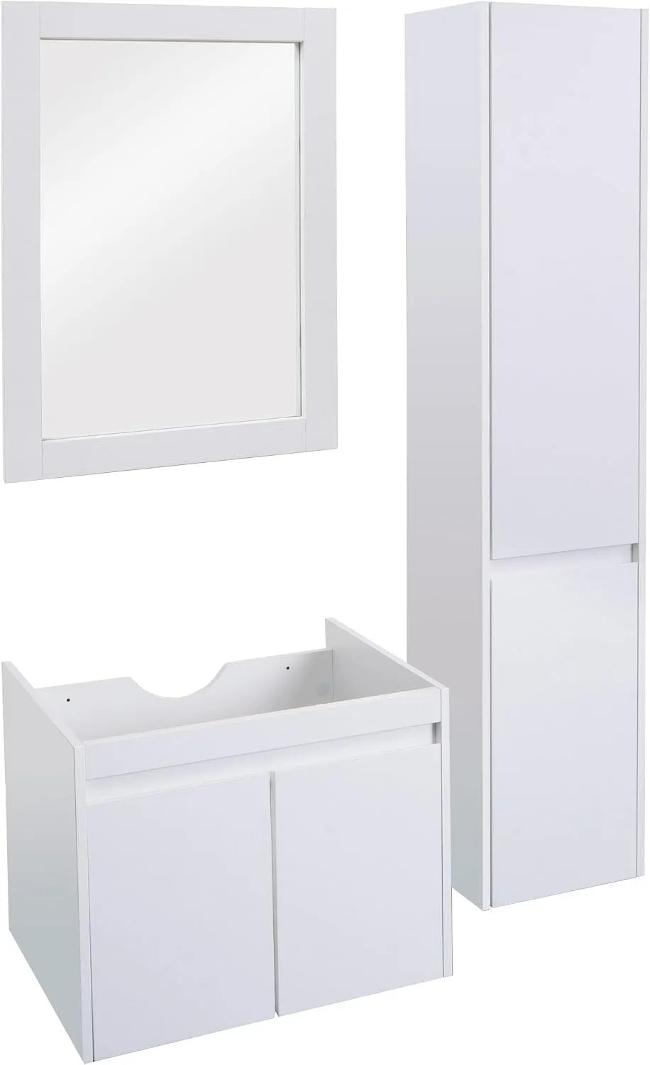 Mendler Zestaw łazienkowy HWC-L86 — biały