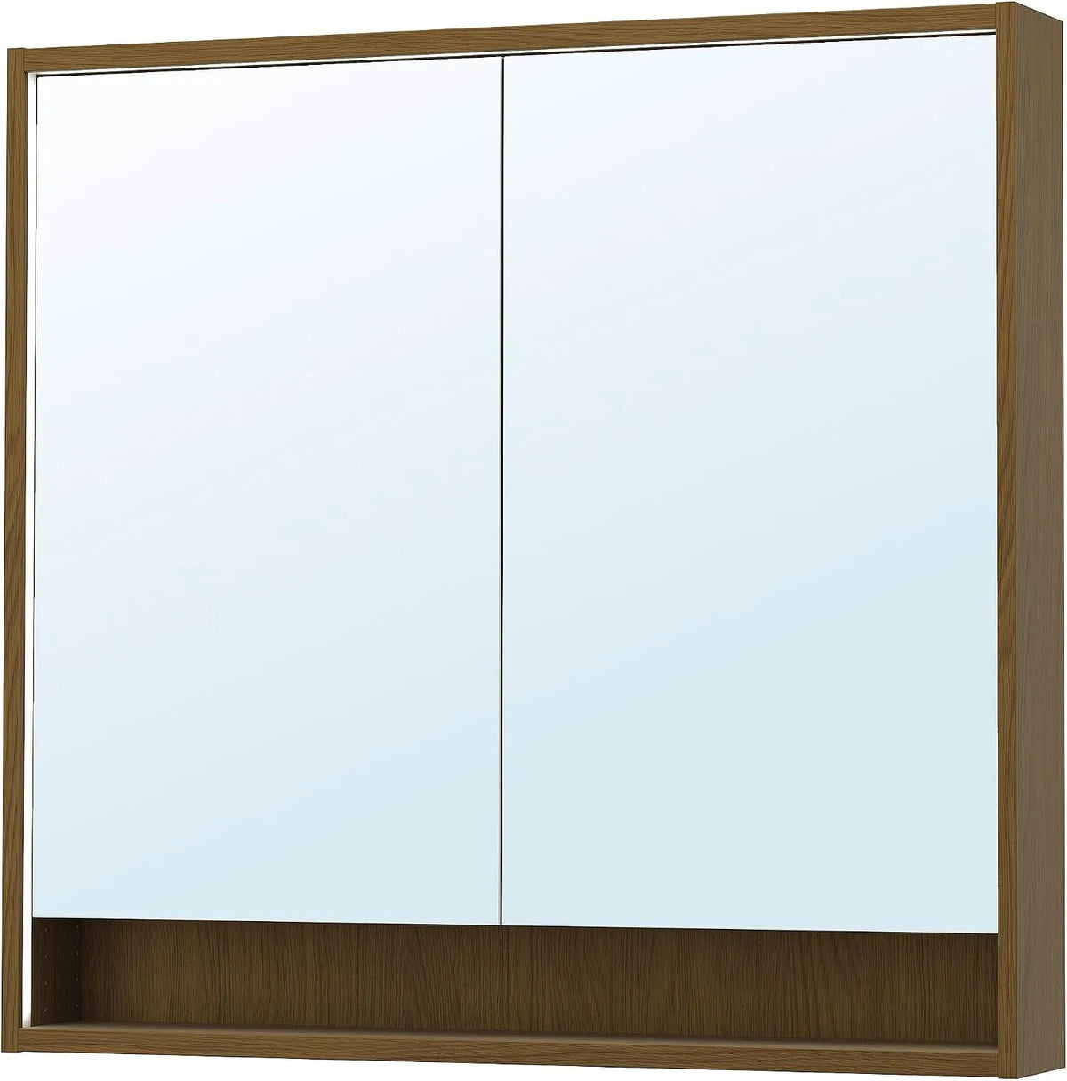 szafka z lustrem z wbudowanym oświetleniem – 100 × 15 × 95 cm, brązowy