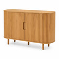 Owalny kredens z drewna bambusowego 120x40x80 cm